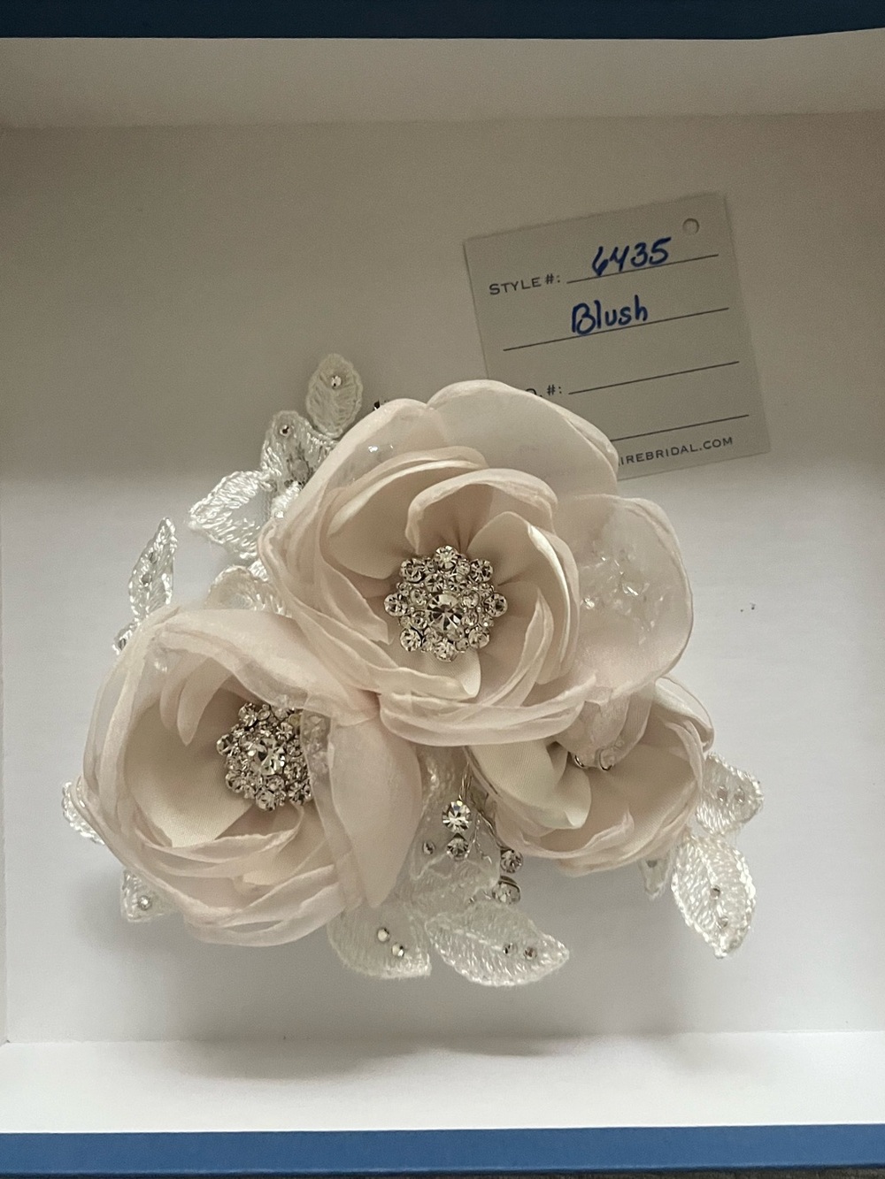 Bel Aire Bridal Blush Floral Crystal Wedding Hair Clip Style 6435 NWT